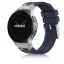Mybandz Element szilikon óraszíj-Samsung Galaxy Watch 4-5-6-7/mélykék-ezüst/20mm