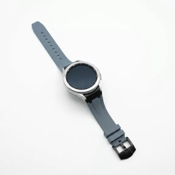 Mybandz Element szilikon óraszíj-Samsung Galaxy Watch 4-5-6-7/antracitszürke-fekete/20mm