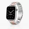 Apple Watch klasszikus fém óraszíj /ezüst-pinkarany/ 44/45/46/49 mm