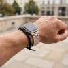 Apple Watch klasszikus fém óraszíj /ezüst-pinkarany/ 44/45/46/49 mm