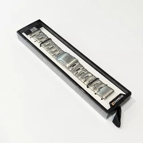 Mybandz Titán fém óraszíj / ezüst (Garmin 22 mm-es QF)