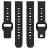 Mybandz bordázott szilikon óraszíj-fekete/22mm
