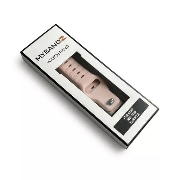 Mybandz bordázott szilikon óraszíj-púder/20mm