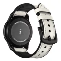   MYBANDZ Kívül puha bőr belül szilikon óraszíj /fehér/ / 22mm