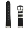MYBANDZ Kívül puha bőr belül szilikon óraszíj /fehér/ / 22mm