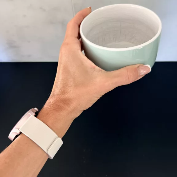 MYBANDZ Litchi mágneses szilikon óraszíj /bézs/ / 22mm