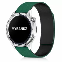   MYBANDZ Litchi mágneses szilikon óraszíj /sötétzöld-fekete/ 22mm