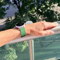   MYBANDZ Litchi mágneses szilikon óraszíj /sötétzöld-fekete/ 22mm