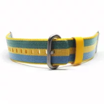 MYBANDZ Szövet óraszíj (sárga-kék) / 22mm