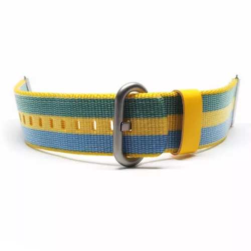 MYBANDZ Szövet óraszíj (sárga-kék) / 22mm