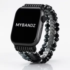  Apple Watch gyöngyös fém óraszíj-fekete /40/41 és 42 mm