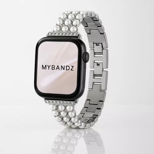 Apple Watch gyöngysoros fém óraszíj-ezüst /40/41 és 42 mm