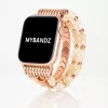 Apple Watch gyöngyös fém óraszíj-rosegold /44/45//46/49 mm