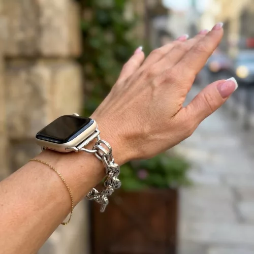 Apple Watch Love fém karkötő szíj-ezüst /40/41 és 42mm