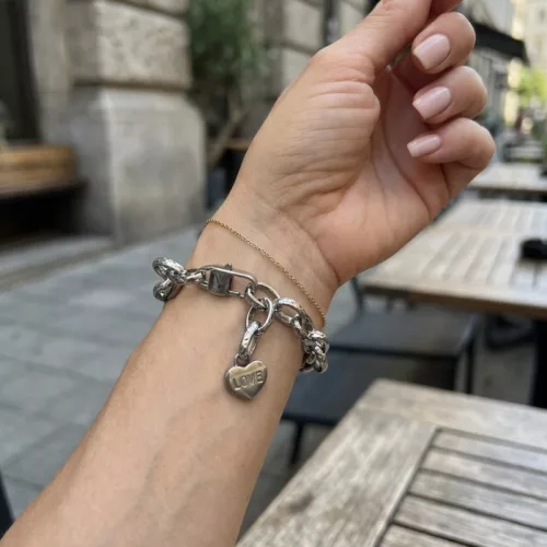 Apple Watch Love fém karkötő szíj-ezüst /40/41 és 42mm