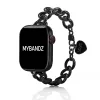 Apple Watch Love fém karkötő szíj-fekete /40/41 és 42mm