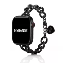   Apple Watch Love fém karkötő szíj-fekete /44/45//46/49 mm
