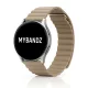 MYBANDZ Mágneses loop bőróraszíj /bézs// 22mm