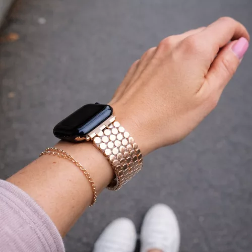Apple Watch Róma fém óraszíj /rose gold/ 44/45/46/49 mm