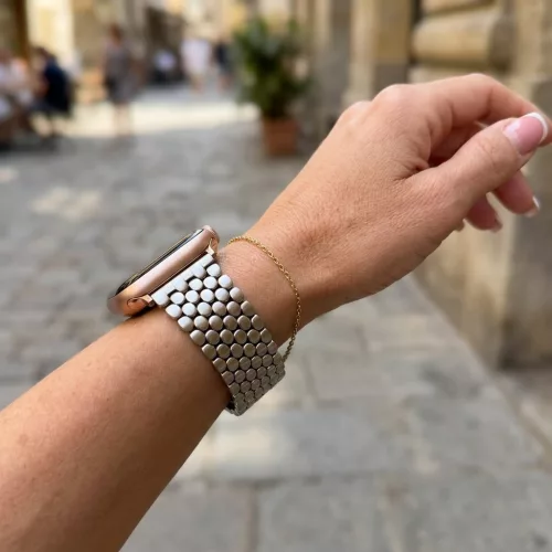 Apple Watch Róma fém óraszíj /starlight/ 44/45/46/49 mm