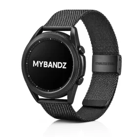 MYBANDZ Csatos milánói  fém óraszíj / fekete / 20mm