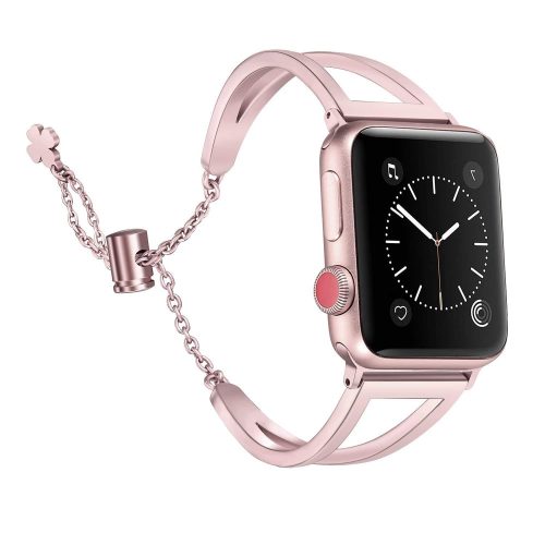 Apple Watch láncos fém óraszíj- pink-arany/38/40 és 41 mm