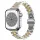 Apple Watch "Pearlmaster" láncszemes vékony fém óraszíj-ezüst-arany / 40/41 és 42 mm