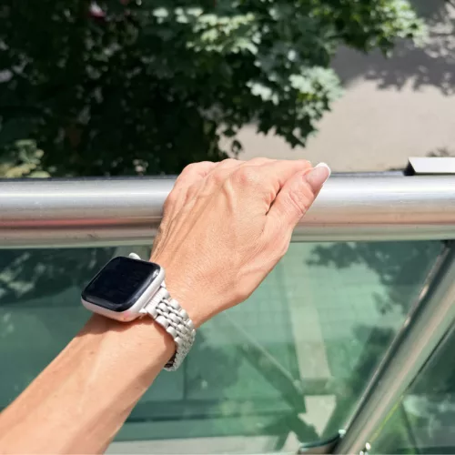 Apple Watch "Pearlmaster" láncszemes vékony fém óraszíj-starlight / 40/41 és 42 mm
