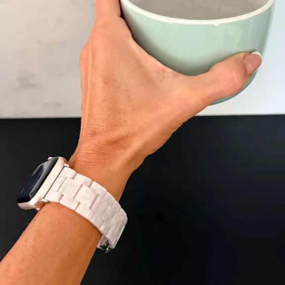 Apple Watch Marble kerámia óraszíj-fehér/ 40/41 és 42 mm