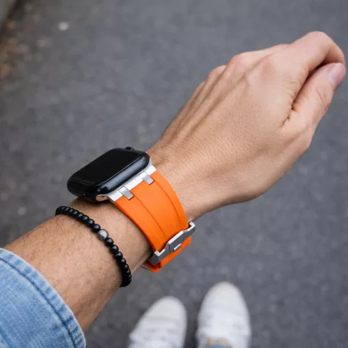 Apple Watch Element óraszíj-narancs(ezüst) 44/45/46 és 49 mm