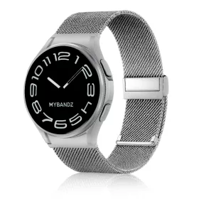   Mybandz Csatos milánói fém óraszíj-Samsung Galaxy Watch 4-5-6-7/ezüst/20mm