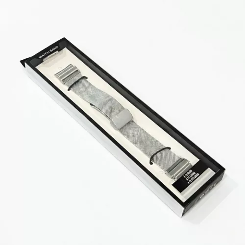 Mybandz Csatos milánói fém óraszíj-Samsung Galaxy Watch 4-5-6-7/ezüst/20mm