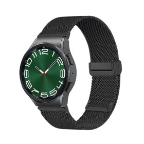   Mybandz Csatos milánói fém óraszíj-Samsung Galaxy Watch 4-5-6-7/fekete/20mm