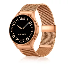   Mybandz Csatos milánói fém óraszíj-Samsung Galaxy Watch 4-5-6-7/rosegold/20mm