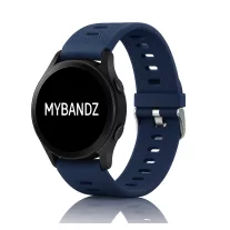 Mybandz bordázott szilikon óraszíj-mélykék/22mm