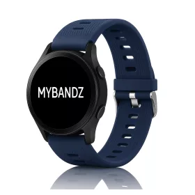 Mybandz bordázott szilikon óraszíj-mélykék/22mm