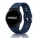 Mybandz bordázott szilikon óraszíj-mélykék/22mm