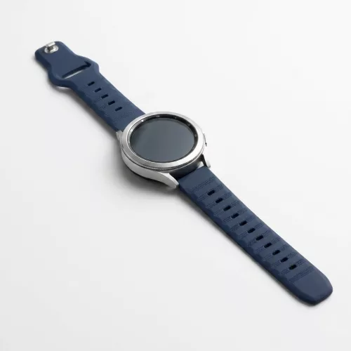Mybandz bordázott szilikon óraszíj-mélykék/22mm