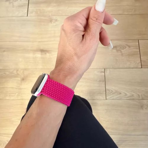 Apple Watch fonott rugalmas szövet óraszíj /magenta/ 40/41 és 42 mm