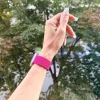 Apple Watch fonott rugalmas szövet óraszíj /magenta/ 40/41 és 42 mm