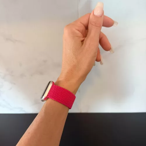 Apple Watch fonott rugalmas szövet óraszíj /magenta/ 40/41 és 42 mm