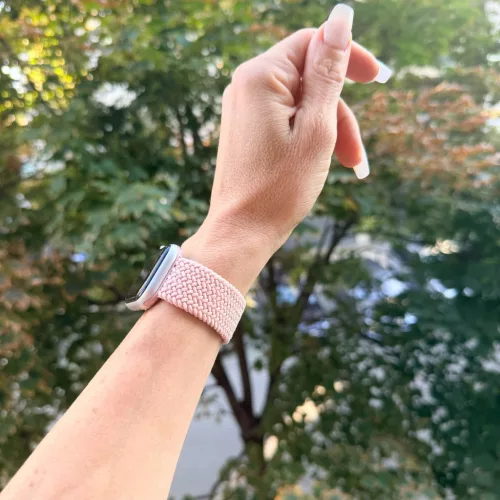 Apple Watch fonott rugalmas szövet óraszíj /púder/ 40/41 és 42 mm
