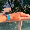 Apple Watch fonott rugalmas szövet óraszíj /égszínkék/ 44/45/46/49 mm