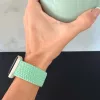 Apple Watch fonott rugalmas szövet óraszíj /mentazöld/ 44/45/46/49 mm