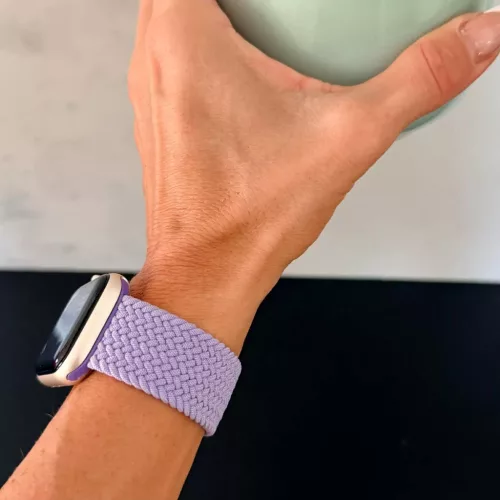 Apple Watch fonott rugalmas szövet óraszíj /levendula/ 44/45/46/49 mm
