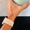 Apple Watch fonott rugalmas szövet óraszíj /bézs/ 44/45/46/49 mm