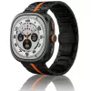 Mybandz Space fém óraszíj-fekete-narancs/Samsung Galaxy Watch Ultra