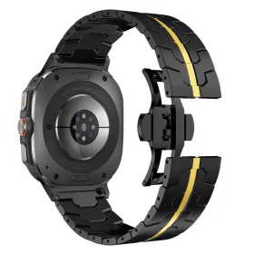   Mybandz Space fém óraszíj-fekete-arany/Samsung Galaxy Watch Ultra