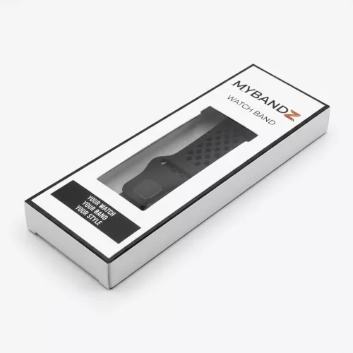 Mybandz Lélegző szilikon szíj-fekete/Samsung Galaxy Watch Ultra