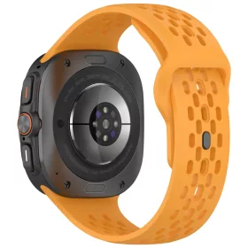   Mybandz Lélegző szilikon szíj-sárga/Samsung Galaxy Watch Ultra